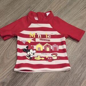 Disney Minnie Mouse Red and White Rashguard